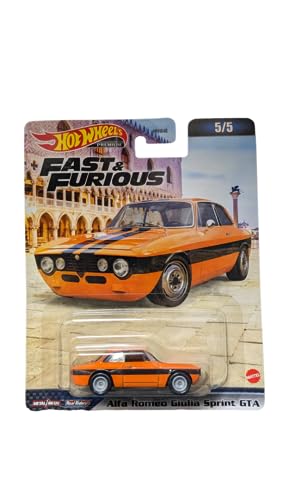 Hot Wheels Fast and Furious DieCast Modellauto ALFA Romeo Giulia Sprint GTA – Maßstab 1/64, Länge 7 cm von Mattel