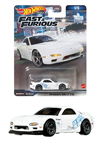 Hot Wheels Fast and Furious Die Cast Car Model RX-7 FD Maßstab 1:64, 6 cm, HKD22 von Mattel