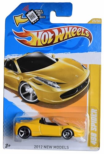 Hot Wheels Ferrari 458 Spider, 2012 Neue Modelle 25/50 [Gelb] 25/247 von Hot Wheels