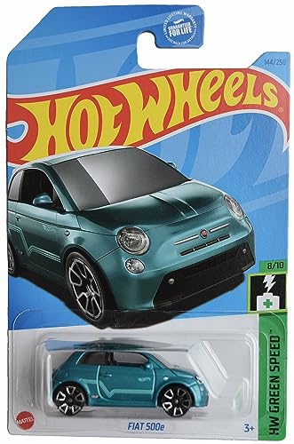 Hot Wheels Fiat 500e, HW Green Speed 8/10 [Teal] 144/250 von Hot Wheels