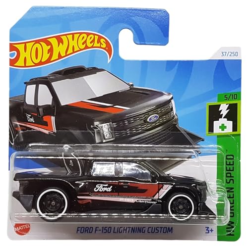 Hot Wheels - Ford F-150 Lightning Custom - HW Green Speed 5/10 - HTD01 - Short Card - Pickup Truck - schwarz - Mattel 2024 - 1:64 Hot Wheels - Ford F-150 Lightning Custom - HW Green Speed 5/10 - HTD01 - Short Card - Pickup Truck - schwarz - Mattel 2024 - 1:64 von Hot Wheels