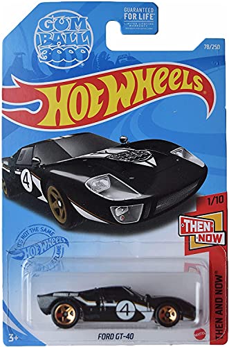 Hot Wheels Ford GT-40, [Schwarz] 78/250 Then and Now 1/10 von Hot Wheels