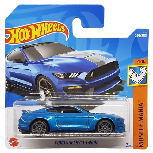 Hot Wheels - Ford Shelby GT350R - Muscle Mania 9/10 - HCW36 - Short Card - blau metallic - Mattel 2022 von Hot Wheels