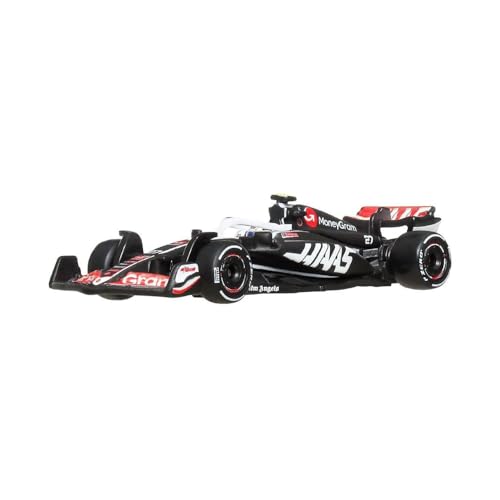 Hot Wheels Formel 1 Modellauto MoneyGram Haas VF-24 NICO HULKENBERG 27 - Die Cast Maßstab 1:64 - Länge 8 cm - JBM22 von Hot Wheels