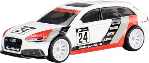 Hot Wheels Forza Motorsport Modellauto 17 Audi RS 6 Avant n° 24 – Maßstab 1/64, Länge 7 cm HVJ47 von Hot Wheels