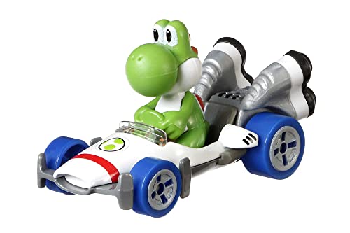 Hot Wheels GBG29 - Mario Kart Replica 1:64 Die-Cast Yoshi, Spielzeug ab 3 Jahren von Hot Wheels