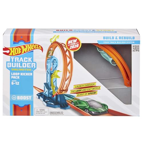 Hot Wheels GLC90 - Track Builder Unlimited Looping Kicker Set Zubehörteile, Spielzeug Autorennbahn ab 6 Jahren von Hot Wheels