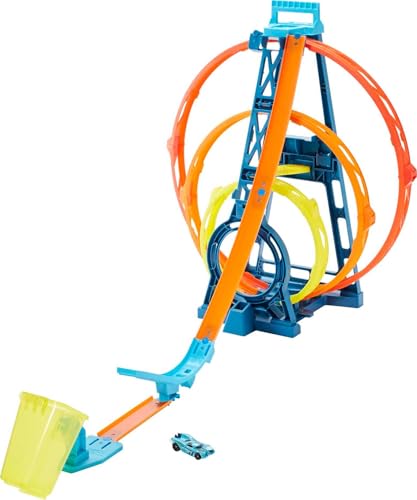 Hot Wheels GLC96 - Track Builder Unlimited Triple Loop Kit, Spielzeug Autorennbahn ab 6 Jahren von Hot Wheels