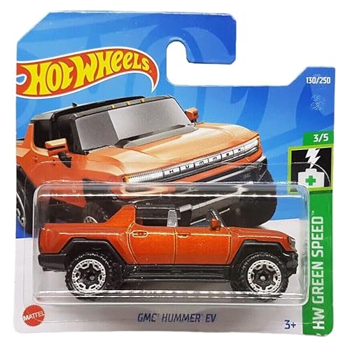Hot Wheels - GMC Hummer EV - HW Green Speed 3/5 - HCX41 - Short Card - orange - GM - Mattel 2022 von Hot Wheels