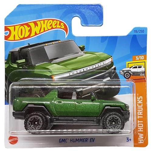 Hot Wheels - GMC Hummer EV - HW Hot Trucks 3/10 - HKK58 - Short Card - GM - dunkelgrün metallic - Mattel 2023-1:64 von Hot Wheels