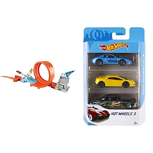 Hot Wheels GTV13 - Loop Stunt Champion Track-Set mit 1 Hot Wheels Fahrzeug im Maßstab 1:64, Spielzeug Autorennbahn ab 4 Jahren & K5904 - 3er Geschenkset 1:64 Die-Cast Fahrzeuge sortiert, ab 3 Jahren Hot Wheels GTV13 - Loop Stunt Champion Track-Set mit 1 Hot Wheels Fahrzeug im Maßstab 1:64, Spielzeug Autorennbahn ab 4 Jahren & K5904 - 3er Geschenkset 1:64 Die-Cast Fahrzeuge sortiert, ab 3 Jahren von Hot Wheels