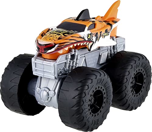 Hot Wheels HDX62 - Monster Tiger Shark-Truck mit Motor- und Crash-Geräuschen, Kabinenbeleuchtung, spielt das Helden-Titellied, riesige Räder, Geschenk für Kinder ab 3 Jahren Hot Wheels HDX62 - Monster Tiger Shark-Truck mit Motor- und Crash-Geräuschen, Kabinenbeleuchtung, spielt das Helden-Titellied, riesige Räder, Geschenk für Kinder ab 3 Jahren von Hot Wheels