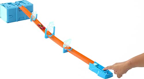 HOT WHEELS Track Builder EIS-Crash Set - Track im EIS-Design, Hot Wheels Fahrzeug, Container zur Aufbewahrung, kompatibel mit Anderen Hot Wheels Tracks und Sets, für Kinder ab 4 Jahren, HKX40 von Hot Wheels