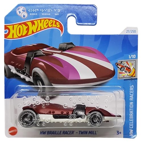 Hot Wheels - HW Braille Racer - HW Celebration Racers 1/10 - HRY95 - Short Card - Twin Mill - World Braille Day - Mattel 2024 - 1:64 von Hot Wheels