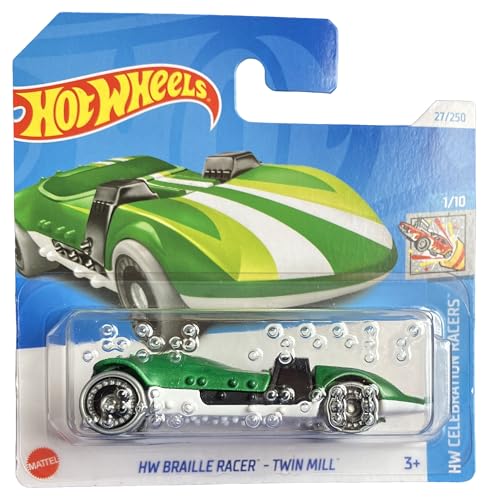 Hot Wheels - HW Braille Racer - Twin Mill - HW Celebration Racers 1/10 - HTC99 - Short Card - grün - Mattel 2024 - 1:64 von Hot Wheels