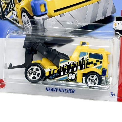 Hot Wheels Heavy Hitcher (Gelb) HW Rescue 9/10, Druckguss-Spielzeugfahrzeug von Hot Wheels