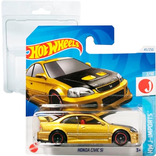 Hot Wheels Honda Civic Si HW J-Imports 2/10 (45/250), HTC41, vergoldet 2024 + Kurzkartenschutz Frikimonkey von Hot Wheels