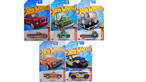 Hot Wheels Hot Trucks Die-Cast Cars, 5er-Pack, Random Hot Trucks Collection, Random Trucks (Stile können variieren) von Hot Wheels