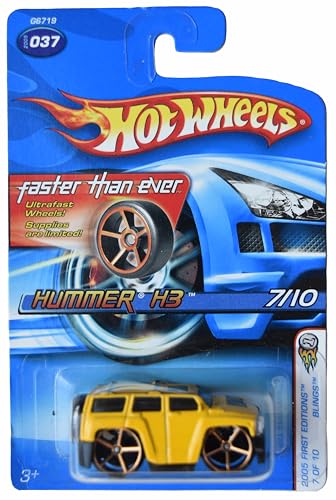 Hot Wheels Hummer H3, 2005 First Editions Blings 7/10 [Yellow] Faster Than Ever #37 von Hot Wheels