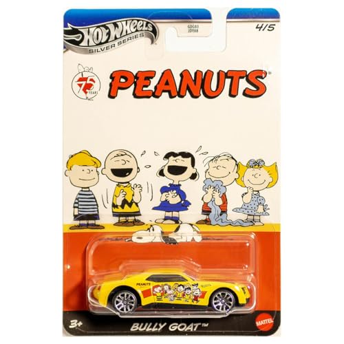 Hot Wheels - Auto - Modell Peanut Bully Goat - Serie: Themed Entertainment - Maßstab 1:64 - Cartoon - Peanuts-Charakterthema (75-jähriges Jubiläum) - Für Kinder (unisex) von Hot Wheels