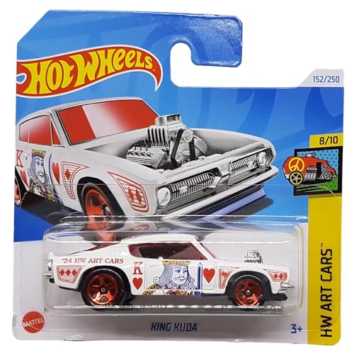 Hot Wheels - King Kuda - HW Art Cars 8/10 - HTB77 - Short Card - Chrysler - Herz Ass - Mattel 2024 - 1:64 von Hot Wheels