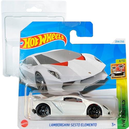 Hot Wheels Lamborghini Sesto Element HW Exotics 4/10 (204/250), HTC23 2024 + Kurzkartenschutz Frikimonkey von Hot Wheels