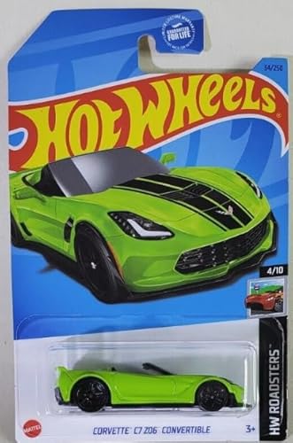 Hot Wheels Lime Green Corvette C7 Z06 Cabrio 34/250 Exclusive 4/10 von Hot Wheels