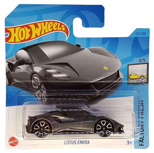 Hot Wheels - Lotus Emira - Factory Fresh 3/5 - HKK78 - Short Card - Mittelmotor-Sportwagen - grau metallic - Mattel 2023 von Hot Wheels