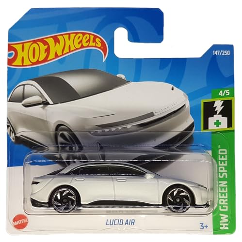 Hot Wheels - Lucid Air - HW Green Speed 4/5 - HCX40 - Short Card - Elektrofahrzeuge - Weiss - Mattel 2022 von Hot Wheels