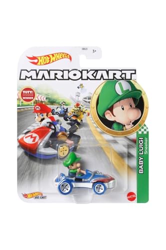 Hot Wheels Mario Karte Charakter Werkzeuge Baby Luigi HDB28 Hot Wheels Mario Karte Charakter Werkzeuge Baby Luigi HDB28 von Hot Wheels