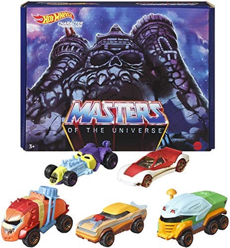 Hot Wheels Masters of the Universe 5-Pack of 1:64 Scale Character Cars, Collectible Vehicles Inspired by He-Man, Skeletor, Man-At-Arms, Beast Man & Teela, Gift for Collectors, Fans & Kids Ages 3 Years von Hot Wheels