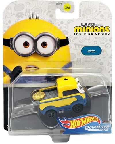 Hot Wheels Mattel GMH77, The Rise of Gru - Minions Character Car - Otto von Hot Wheels