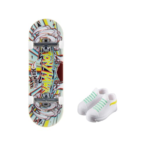 Hot Wheels Mattel Mini Monopatin inkl. Schuhe, Verschiedene Modelle, Mehrfarbig (HNG39) von Hot Wheels