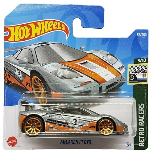 Hot Wheels - McLaren F1 GTR - Retro Racers 3/10 - HCX86 - Short Card - Silber metallic - Mattel 2022 Hot Wheels - McLaren F1 GTR - Retro Racers 3/10 - HCX86 - Short Card - Silber metallic - Mattel 2022 von Hot Wheels