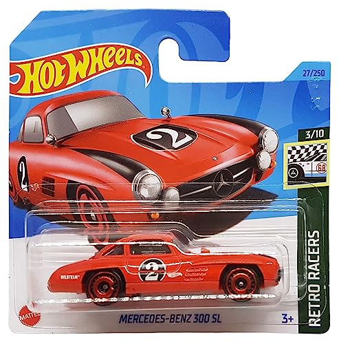 Hot Wheels - Mercedes-Benz 300 SL - Retro Racers 3/10 - HKH02 - Short Card - Bilstein - rot - Mattel 2023 Hot Wheels - Mercedes-Benz 300 SL - Retro Racers 3/10 - HKH02 - Short Card - Bilstein - rot - Mattel 2023 von Hot Wheels