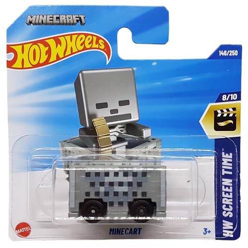 Hot Wheels - Minecart - HW Screen Time 8/10 - HYY82 - Short Card - Minecraft - Mattel 2025-1:64 von Hot Wheels