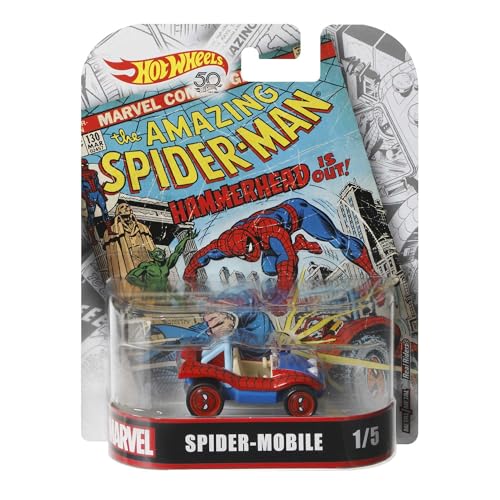 Spiderman Die Spinne Auto Spider Mobile Dune Buggy Spidey – Maßstab 1:64 Länge ca. 6 cm – FLD31 von Hot Wheels