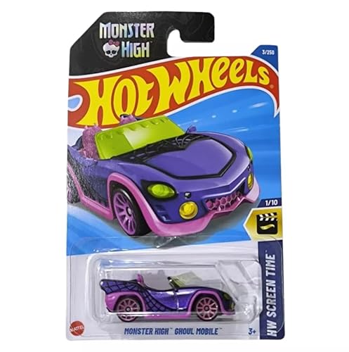 Hot Wheels Monster High Ghoul Mobile (lila) 1/10 Maßstab 1:64 Druckguss von Hot Wheels
