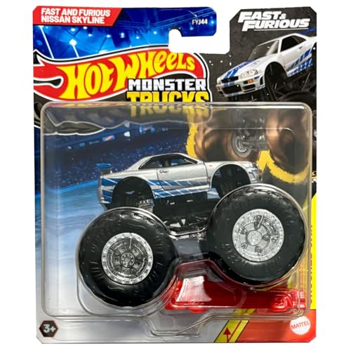 Hot Wheels Monster Truck Nissan Skyline, Fast & Furious beinhaltet zerquetschtes Auto Hot Wheels Monster Truck Nissan Skyline, Fast & Furious beinhaltet zerquetschtes Auto von Hot Wheels
