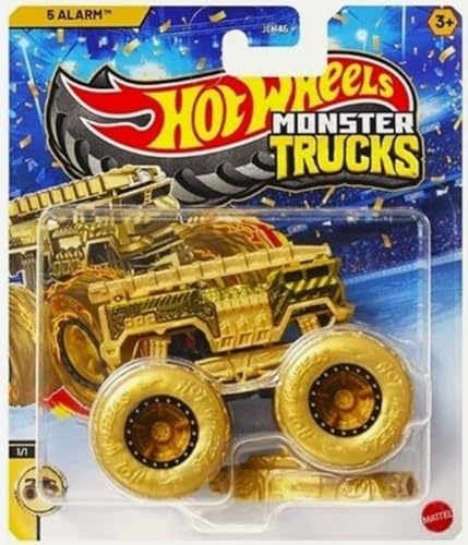 Hot Wheels Monster Trucks, Maßstab 1:64, Druckguss, 2025 (Gold 5 Alarm) von Hot Wheels
