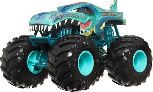 Hot Wheels Monster Trucks, Oversized Monster Truck, Die-Cast-Spielzeugtruck im Maßstab 1:24 mit riesigen Rädern und coolen Designs, JDR03 Hot Wheels Monster Trucks, Oversized Monster Truck, Die-Cast-Spielzeugtruck im Maßstab 1:24 mit riesigen Rädern und coolen Designs, JDR03 von Hot Wheels