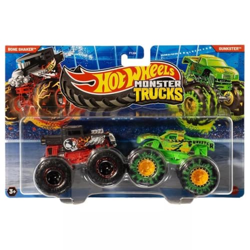 Hot Wheels Monster Trucks 1:64 Strong Dual Cars BONE SHAKER POISON PINTO - GUNKSTER FYJ64-JCC75 Hot Wheels Monster Trucks 1:64 Strong Dual Cars BONE SHAKER POISON PINTO - GUNKSTER FYJ64-JCC75 von HOT WHEELS