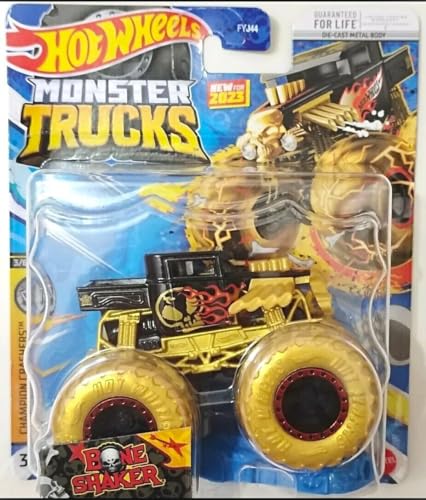 Hot Wheels Monster Trucks 2023 Maßstab 1:64 (Gold Bone Shaker 3/6 Championship Crashers) von Hot Wheels