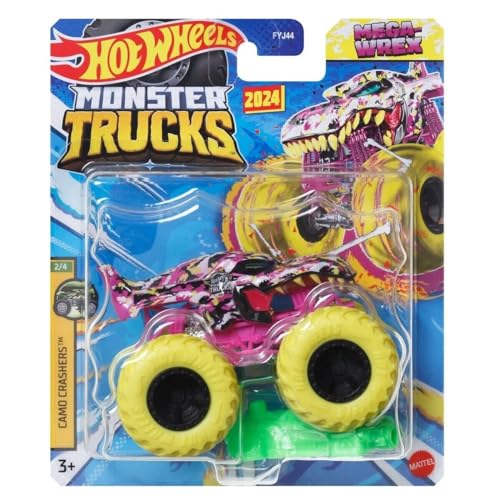 Hot Wheels Monster Trucks 2024 Maßstab 1:64 (Mega Wrex 2/4 Camo Crashers) von Hot Wheels