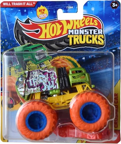 Hot Wheels Monster Trucks 2025 Maßstab 1:64 Metall Druckguss (Will Trash It All 1/12 Freestyle Wreckers) von Hot Wheels