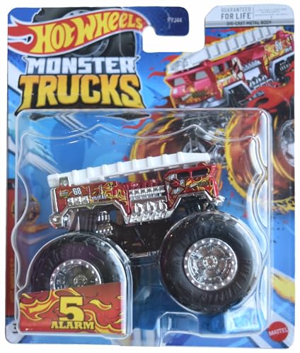 Hot Wheels Monster Trucks 5 Alarm, inklusive Connect und Crash Car von Hot Wheels