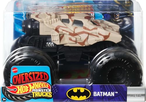 Hot Wheels Monster Trucks Batman Tumbler, Maßstab 1:24, Dark Camo Design, Knight Crash Attack Feature Hot Wheels Monster Trucks Batman Tumbler, Maßstab 1:24, Dark Camo Design, Knight Crash Attack Feature von Hot Wheels