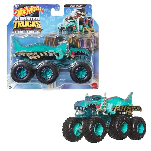 Hot Wheels Monster Trucks Big Rigs, Spielzeugtruck im Maßstab 1:64 mit 6 Rädern, zum Transportieren oder Abschleppen Anderer Fahrzeuge (Stile können abweichen), HWN86 von Hot Wheels