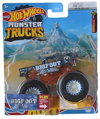 Hot Wheels Monster Trucks Bigfoot - Connect and Cruash Car Hot Wheels Monster Trucks Bigfoot - Connect and Cruash Car von Hot Wheels