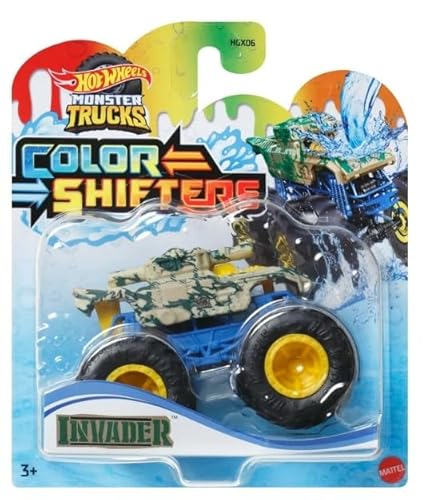 Hot Wheels Monster Trucks Color Shifters Invader, Maßstab 1:64, 2025 Hot Wheels Monster Trucks Color Shifters Invader, Maßstab 1:64, 2025 von Hot Wheels
